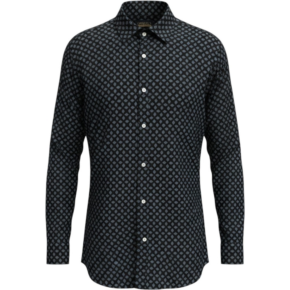 Cremieux Premium Denim Mens 4XT Navy Blue Geometric Print Stretch Button Down
